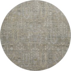 Premium Machine Washable Mayfield AMF790 Taupe 8' x 8' Round Rug