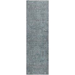 Premium Machine Washable Mayfield AMF790 Teal 2'3" x 7'6" Runner Rug