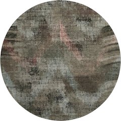 Premium Machine Washable Mayfield AMF792 Brown 8' x 8' Round Rug