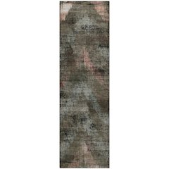 Premium Machine Washable Mayfield AMF792 Brown 2'3" x 7'6" Runner Rug