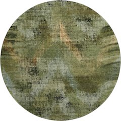 Premium Machine Washable Mayfield AMF792 Olive 8' x 8' Round Rug