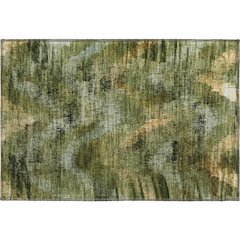 Premium Machine Washable Mayfield AMF792 Olive 1'8" x 2'6" Rug