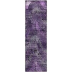 Premium Machine Washable Mayfield AMF792 Purple 2'3" x 7'6" Runner Rug