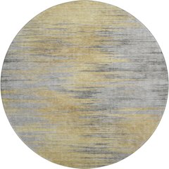 Premium Machine Washable Mayfield AMF793 Gold 8' x 8' Round Rug