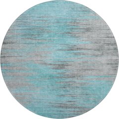 Premium Machine Washable Mayfield AMF793 Teal 8' x 8' Round Rug