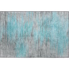 Premium Machine Washable Mayfield AMF793 Teal 1'8" x 2'6" Rug