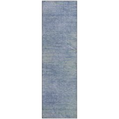 Premium Machine Washable Mayfield AMF794 Denim 2'3" x 7'6" Runner Rug