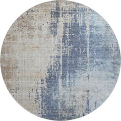Premium Machine Washable Mayfield AMF795 Navy 8' x 8' Round Rug