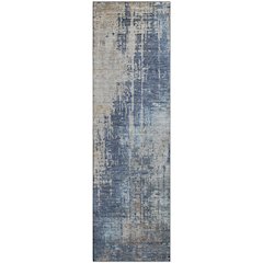 Premium Machine Washable Mayfield AMF795 Navy 2'3" x 7'6" Runner Rug