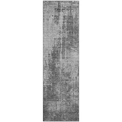 Premium Machine Washable Mayfield AMF796 Gray 2'3" x 7'6" Runner Rug