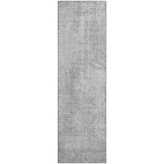 Premium Machine Washable Mayfield AMF796 Silver 2'3" x 7'6" Runner Rug