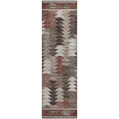 Premium Machine Washable Mayfield AMF798 Chocolate 2'3" x 7'6" Runner Rug