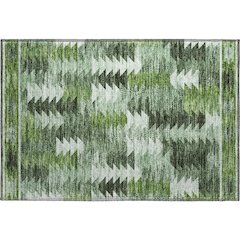 Premium Machine Washable Mayfield AMF798 Olive 1'8" x 2'6" Rug