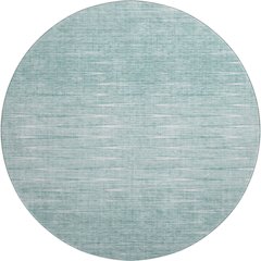 Premium Machine Washable Mayfield AMF800 Aqua 8' x 8' Round Rug