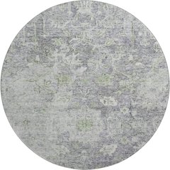 Premium Machine Washable Mayfield AMF801 Plum 8' x 8' Round Rug