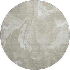 Premium Machine Washable Mayfield AMF802 Taupe 8' x 8' Round Rug