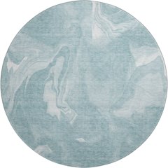 Premium Machine Washable Mayfield AMF802 Teal 8' x 8' Round Rug