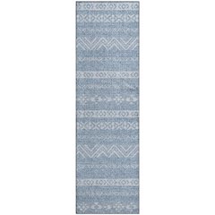 Premium Machine Washable Mayfield AMF803 Blue 2'3" x 7'6" Runner Rug