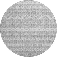 Premium Machine Washable Mayfield AMF803 Gray 8' x 8' Round Rug