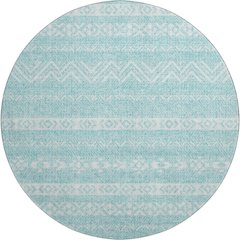 Premium Machine Washable Mayfield AMF803 Teal 8' x 8' Round Rug