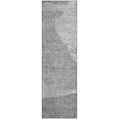 Premium Machine Washable Mayfield AMF805 Gray 2'3" x 7'6" Runner Rug