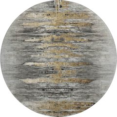 Premium Machine Washable Mayfield AMF807 Gray 8' x 8' Round Rug