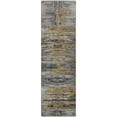 Premium Machine Washable Mayfield AMF807 Gray 2'3" x 7'6" Runner Rug