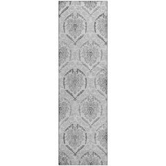 Premium Machine Washable Mayfield AMF808 Silver 2'3" x 7'6" Runner Rug