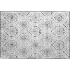 Premium Machine Washable Mayfield AMF808 Silver 1'8" x 2'6" Rug