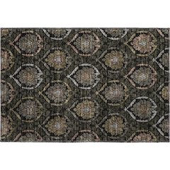 Premium Machine Washable Mayfield AMF809 Black 1'8" x 2'6" Rug