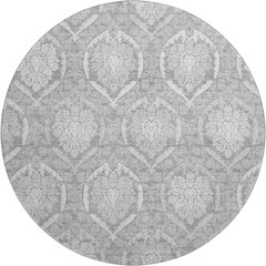 Premium Machine Washable Mayfield AMF810 Gray 8' x 8' Round Rug