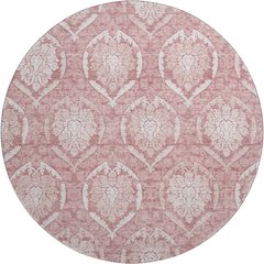 Premium Machine Washable Mayfield AMF810 Pink 8' x 8' Round Rug