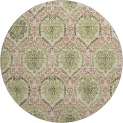 Premium Machine Washable Mayfield AMF811 Olive 8' x 8' Round Rug