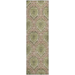 Premium Machine Washable Mayfield AMF811 Olive 2'3" x 7'6" Runner Rug