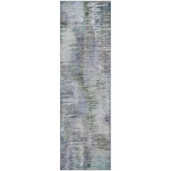 Premium Machine Washable Mayfield AMF813 Green 2'3" x 7'6" Runner Rug