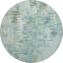 Premium Machine Washable Mayfield AMF813 Teal 8' x 8' Round Rug