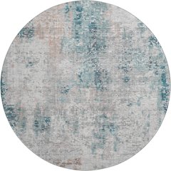 Premium Machine Washable Mayfield AMF814 Teal 8' x 8' Round Rug