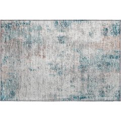 Premium Machine Washable Mayfield AMF814 Teal 1'8" x 2'6" Rug