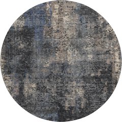 Premium Machine Washable Mayfield AMF815 Charcoal 8' x 8' Round Rug