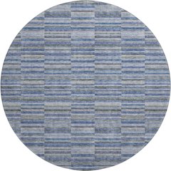 Premium Machine Washable Mayfield AMF816 Navy 8' x 8' Round Rug