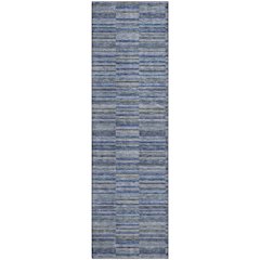 Premium Machine Washable Mayfield AMF816 Navy 2'3" x 7'6" Runner Rug