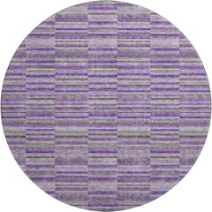 Premium Machine Washable Mayfield AMF816 Purple 8' x 8' Round Rug