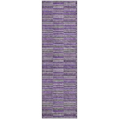 Premium Machine Washable Mayfield AMF816 Purple 2'3" x 7'6" Runner Rug