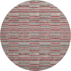 Premium Machine Washable Mayfield AMF816 Red 8' x 8' Round Rug