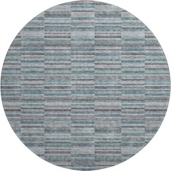 Premium Machine Washable Mayfield AMF816 Teal 8' x 8' Round Rug