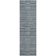 Premium Machine Washable Mayfield AMF816 Teal 2'3" x 7'6" Runner Rug