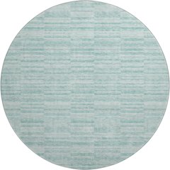 Premium Machine Washable Mayfield AMF817 Turquoise 8' x 8' Round Rug
