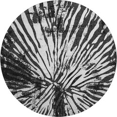 Premium Machine Washable Mayfield AMF818 Black 8' x 8' Round Rug