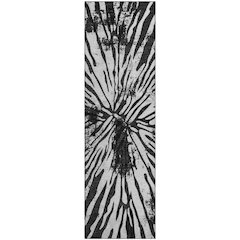 Premium Machine Washable Mayfield AMF818 Black 2'3" x 7'6" Runner Rug