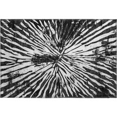 Premium Machine Washable Mayfield AMF818 Black 1'8" x 2'6" Rug